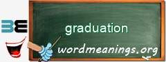 WordMeaning blackboard for graduation